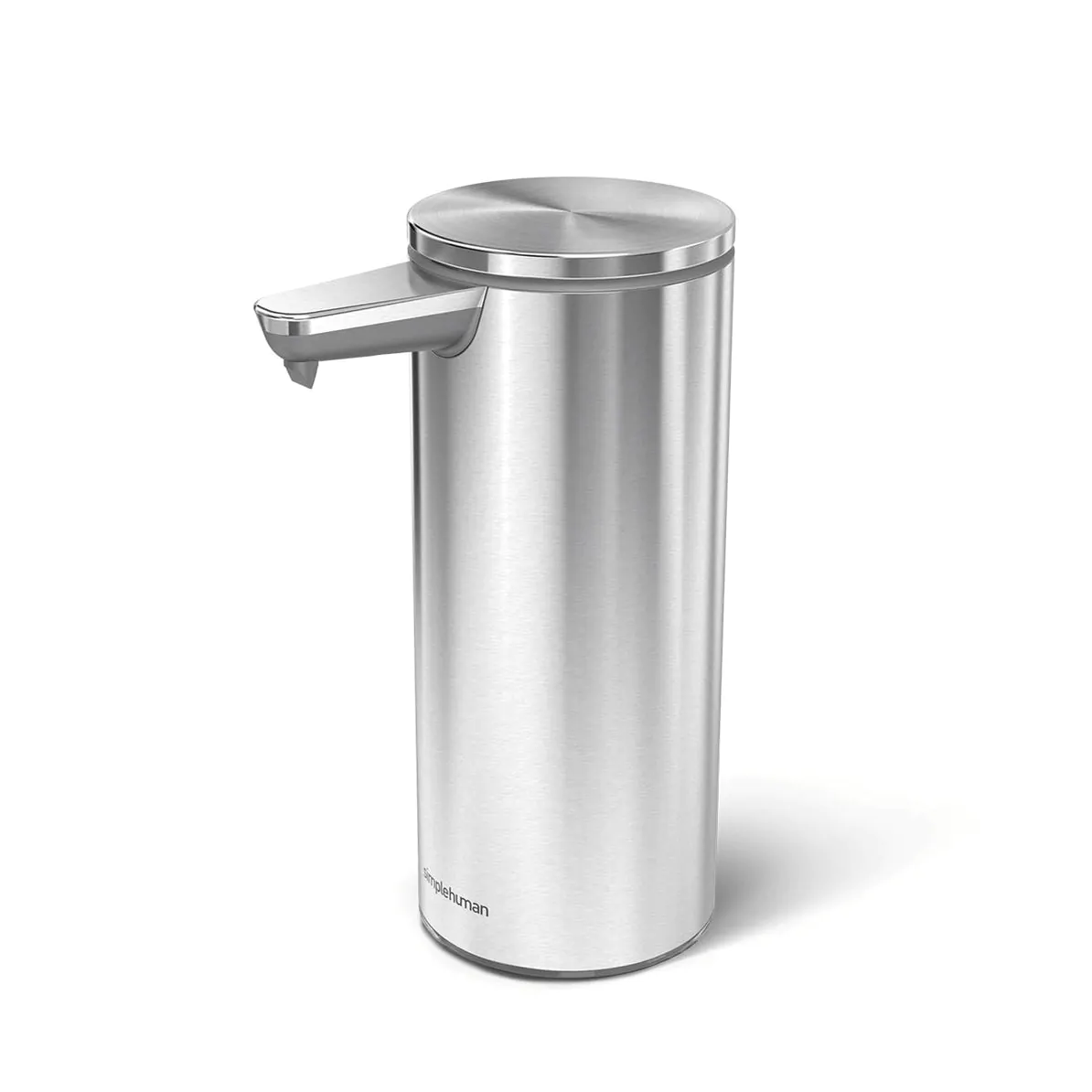 Simplehuman Sensor Soap Pump na eleganckiej umywalce z mydłem w środku
